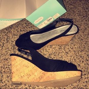 Maurices black wedges
